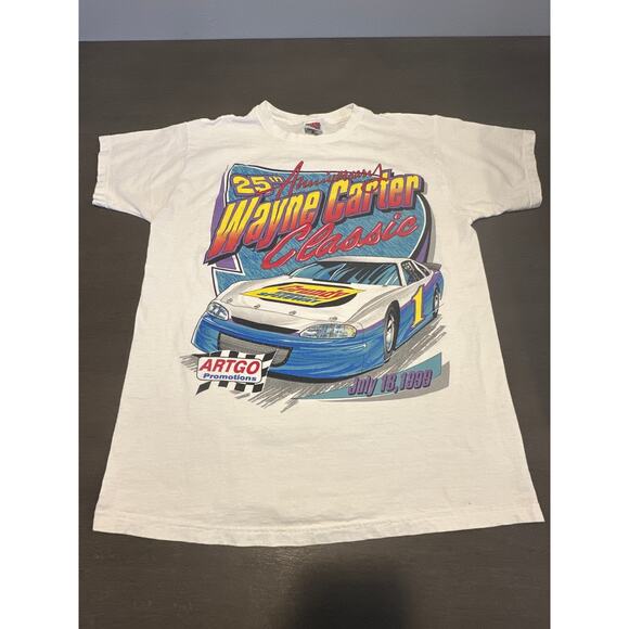 Fruit of the Loom Wayne Carter 1999 Classic Racing Y2K T-Shirt Men's Size Large - Picture 1 of 7